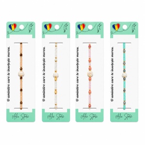 Set 12 Brățări de Mână Reglabile cu Pandantiv Perlat – Brățări Elegante cu Mărgele - Img 1