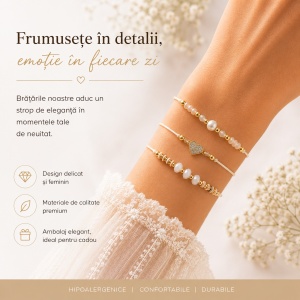 Set 12 Brățări Trio Inimioară Handmade – 16 cm, Reglabile, Culori Diferite, Elegante și Delicate - Img 3