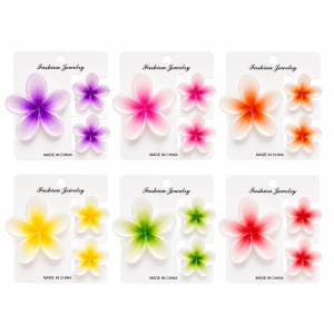 Set 12 Clești de Păr Trio în Formă de Floare – Clame Colorate - Img 3
