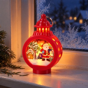 Set 12 felinare decorative cu LED de Crăciun, diferite culori, 9,5x7 cm - Img 4