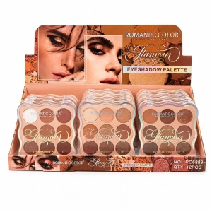 Set 12 Palete Farduri de Pleoape Romantic Color Glamour – 9 Nuanțe Mate și Sidefate