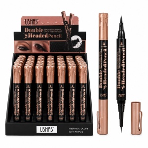 Set 48 Eyeliner Cariocă 2 în 1 USHAS Double Headed Pencil – Vârf Precis și Stamp pentru Coadă Perfectă