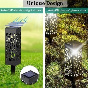 Set 8 Lampi Solare Gradina LED Lumina Calda cu Tarus, Iluminat Decorativ Exterior - Img 4