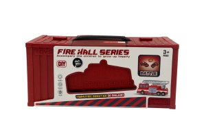 Set Jucarie Pompieri Fire Hall Series , Container Car, 23x10 cm, pentru copii 3+