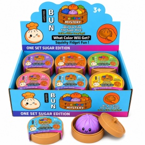 Squishy Dumpling cu Spumă 8,5 cm – Jucărie Antistres Moale, Colorată, Surpriză pentru Copii - Img 2