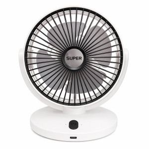 Ventilator de birou reincarcabil alb design compact elegant