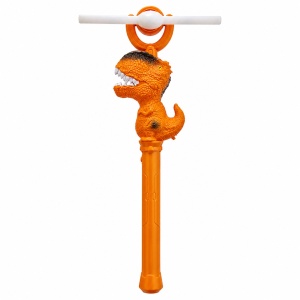 Baghetă cu lumini , Dinozaur maro, cu elice rotativă 360°, 38 cm – jucărie interactivă pentru copii - Img 2