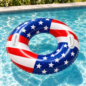 Colac Gonflabil Model Steag, 90 cm, cu Mânere – pentru Piscină și Plajă - Img 5