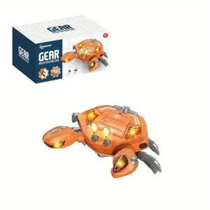 Crab Robot Interactiv cu Lumini si Muzica , Mecha Crab, 20x10x9 cm