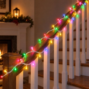 Instalatie LED Tip Liniara, 30 m, 240 LED Multicolor, fir alb, multiple jocuri de lumini - Img 4