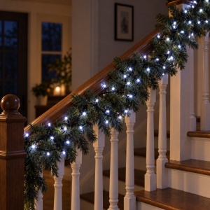 Instalație LED tip rolă, 50 m, 400 LED alb rece, fir negru - Img 4