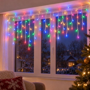 Instalatie LED tip turturi , 200 LED multicolor, 8m, interconectabila, cu jocuri de lumini - Img 7
