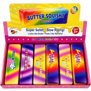 Jucărie Antistres Squishy Butter Multicolor, 13 cm, Slow Rising, Super Moale, Model Aleatoriu - Img 2