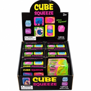Jucărie Antistres Squishy Cub Marble Colorat, Model Aleatoriu, Slow Rising, Moale și Elastică - Img 3