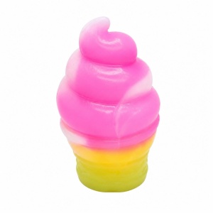 Jucarie antistres Squishy Ice Cream Cone 8cm, model inghetata colorata, culoare aleatorie - Img 3