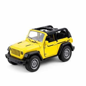 Mașinuță metalică de colecție, SUV decapotabil, culoare galbenă, 1:32