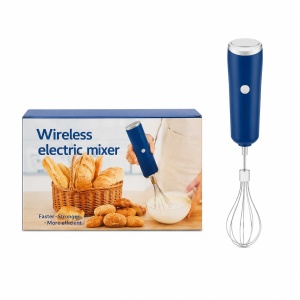 Mixer electric fără fir, portabil, din plastic Albastru, ideal pentru bucătărie - Img 4