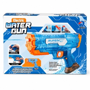 Pistol cu Apă Electric Albastru cu Jet Continuu, Baterie Reîncărcabilă și Rezervor Mare