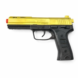 Pistol jucarie tip Flint Gun, auriu, 27.5 cm - Img 2