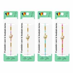 Set 12 Brățări cu Unicorn , Reglabile, Multicolore, Mărgele Colorate - Img 1