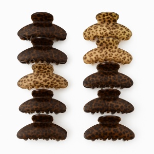 Set 12 Cleme Par 10cm Animal Print Leopard , Accesorii Rezistente si Moderne