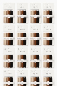 Set 12 elastice par nude si negru, 6 pe card, rezistente, pentru uz zilnic - Img 2