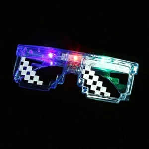 Set 12 ochelari LED, lumini colorate, culori mixte - Img 2