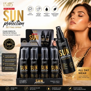 Set 12 Spray de Fixare a Machiajului USHAS SPF 50 PA++ , Setting Spray cu Protecție Solară - Img 2