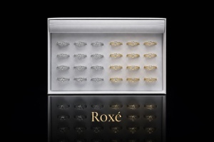 Set 24 Inele ROXE Elegance Glow – Auriu & Argintiu, Reglabile, Design Fin cu Cristale Strălucitoare