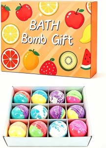 Set de 12 Bile Efervescente de Baie pentru Copii – Bombe de Baie Colorate, Cadou Distractiv