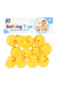 Set Jucarii Baie Ratuste Galbene, 23x23 cm, 10 Bucati, Pentru Copii 18M+