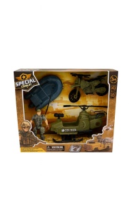 Set Jucarii Militari Special Combat cu Elicopter, ATV si Soldat , 27x23 cm - Img 2