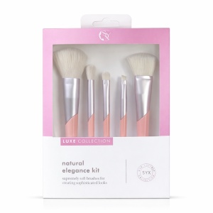 Set pensule de machiaj Luxe Collection Natural Elegance, 5 piese, culori variate