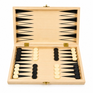 Tabla sah si table din lemn 29cm, set 2 in 1, piese incluse, joc clasic - Img 3