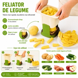 Tocător Manual de Legume 11 cm – Feliator pentru legume cuburi - Img 2