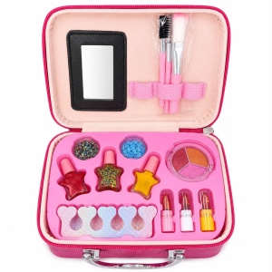 Trusă de Machiaj Unicorn pentru Copii în Geantă Elegantă – Set Cosmetic cu Oglindă și Accesorii, Culoare Aleatorie - Img 3