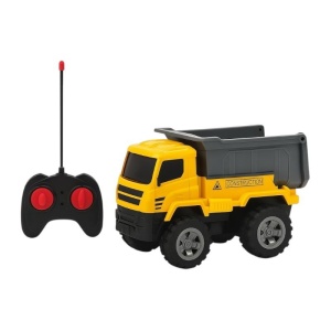 Basculanta Constructii R C Galbena Xuda Toys , Telecomanda Lumini Sunete Jucarie Copii 6+ - Img 2