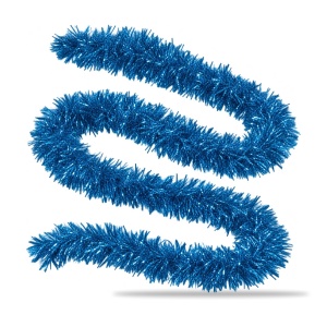 Beteală de Crăciun albastru deschis, diametru 9 cm, lungime 2 m, plastic - Img 4