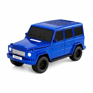 Boxa portabila wireless model masina SUV, 8W, Bluetooth, radio FM, USB, TF, albastra