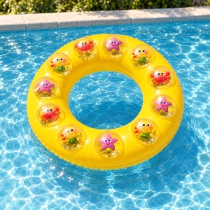 Colac Gonflabil Galben cu Animăluțe Marine, 60 cm – pentru Piscină și Plajă - Img 5