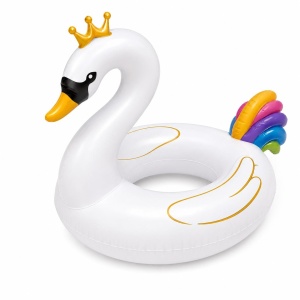 Colac gonflabil lebada pentru copii 3-8 ani, 60 cm, alb, pentru piscina si plaja