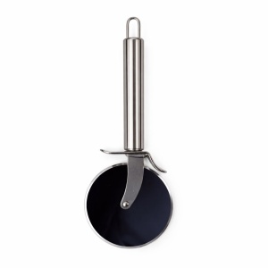Cutit rotativ pentru pizza inox, rola taiat pizza cu lama 10 cm si maner metalic - Img 2