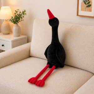 Gâscă de pluș neagră 110 cm – jucărie moale și decorativă - Img 4
