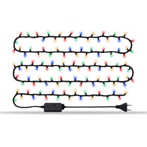 Instalatie LED tip Liniara, 320 LED, 25 m, Fir Negru, Multicolor, cu Jocuri de Lumini - Img 3