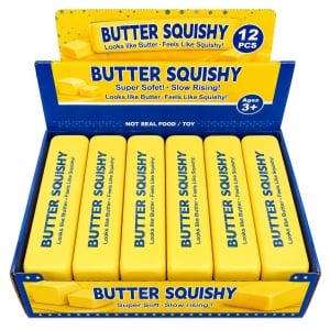 Jucărie Antistres Squishy Butter 24 cm – Burete Senzorial Slow Rising, Super Moale, Model Unt