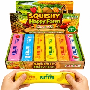 Jucărie Antistres Squishy Butter cu Fructe, 23 cm, Slow Rising, Model Aleatoriu - Img 2