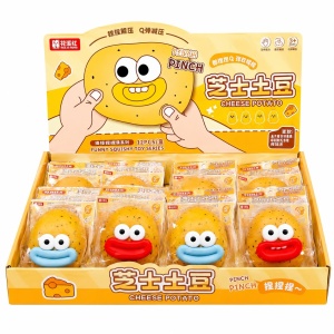 Jucărie Antistres Squishy Cartof 8 cm, cu Spumă în Interior, Model Aleatoriu, Moale și Elastică