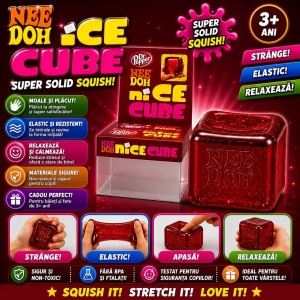 Jucarie antistres Squishy Ice Cube, model cub de gheata - Img 2