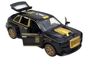 Mașină metalică die-cast, scară 1:28, cu pull-back, uși deschise, lumini și sunete, 17.5x8x9 cm - Img 2
