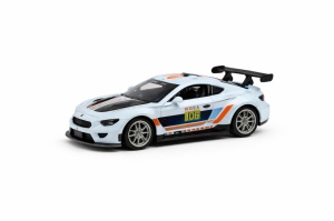 Mașinuță de metal albastră cu uși care se deschid, model 1210-14F, 14 cm